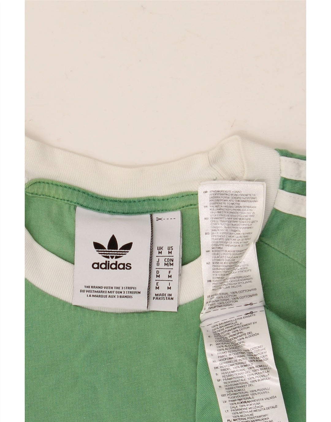 ADIDAS Mens T-Shirt Top Medium Green Cotton