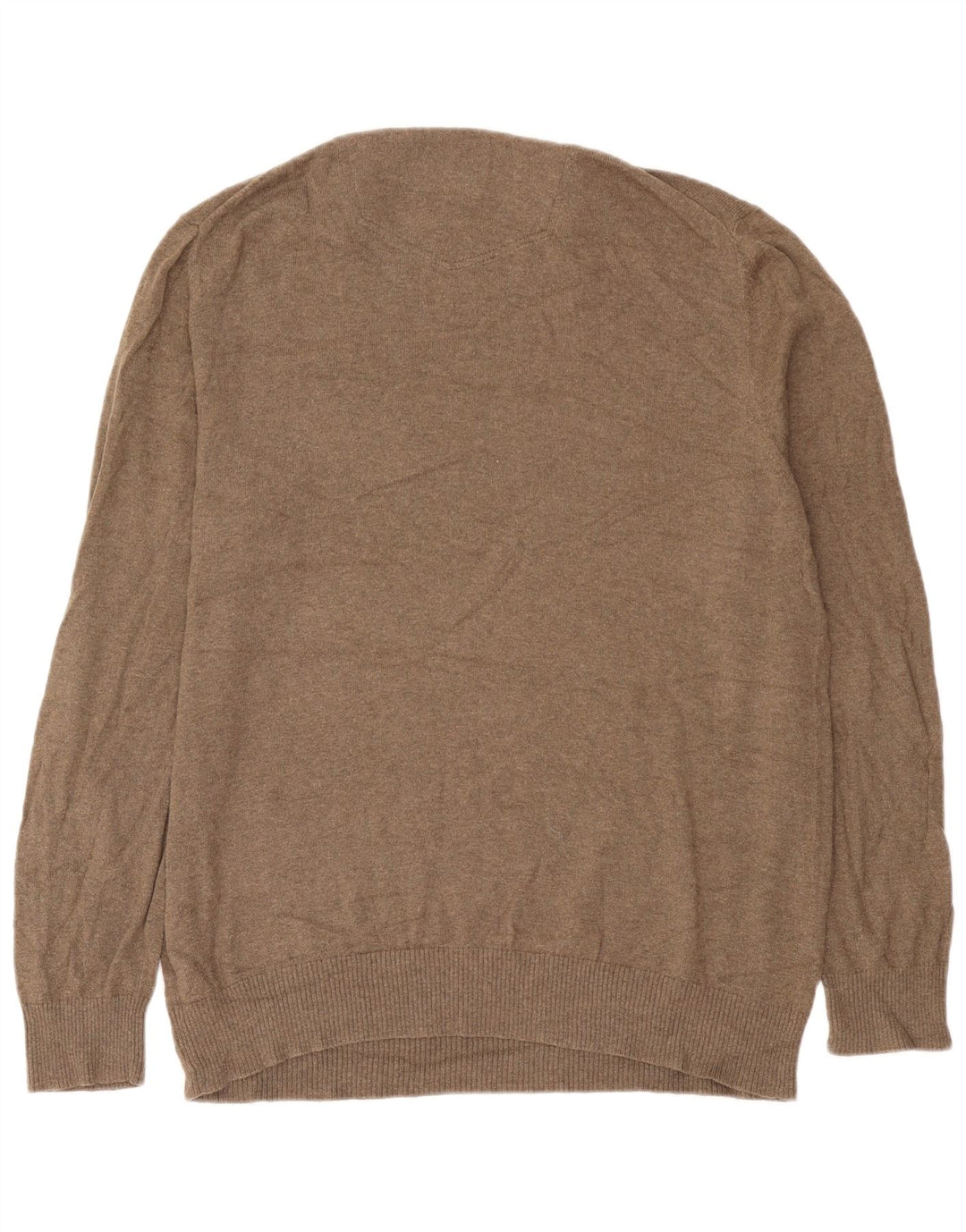 Fat Face Mens Crew Neck Jumper Sweater XL Beige Cotton