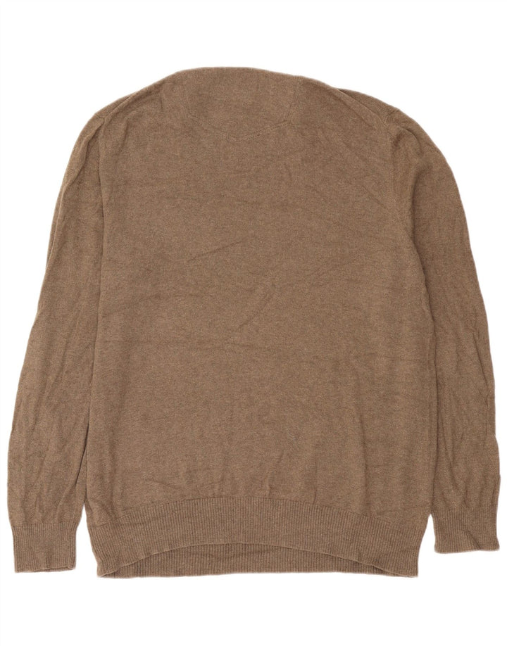 Fat Face Mens Crew Neck Jumper Sweater XL Beige Cotton
