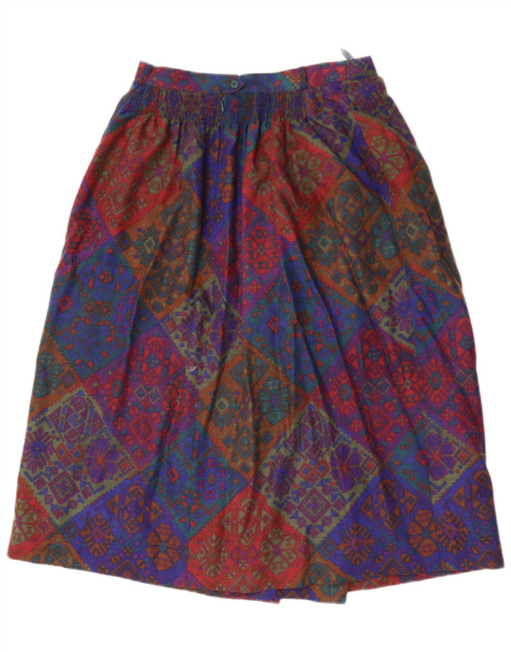 Basler Womens High Waist A-Line Skirt W28 Medium  Multicoloured Geometric