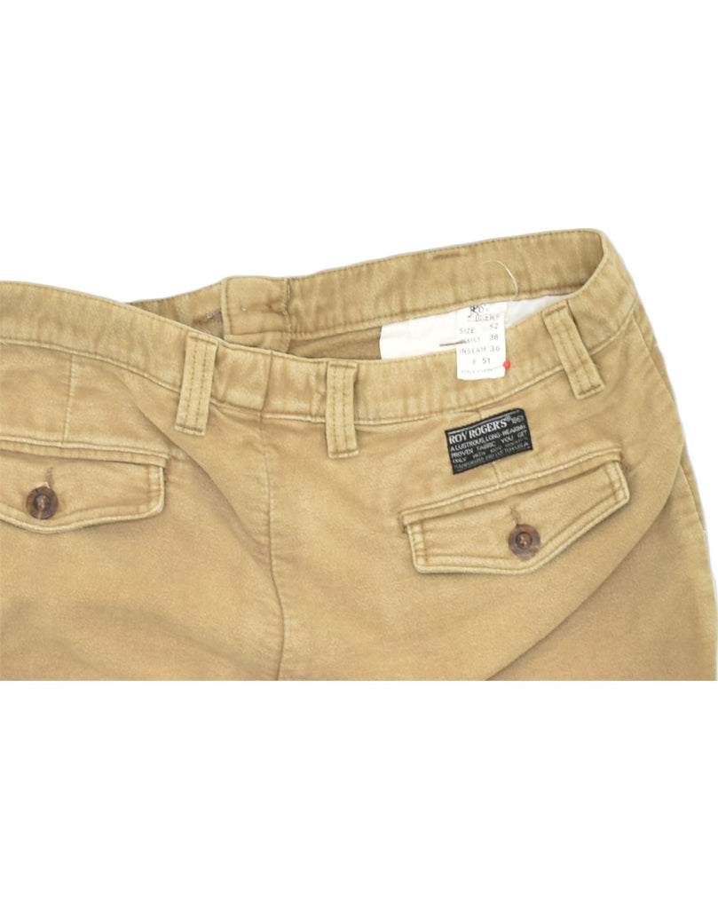 ROY ROGERS Mens Straight Chino Trousers W38 L27 Beige Cotton | Vintage | Thrift | Second-Hand | Used Clothing | Messina Hembry 