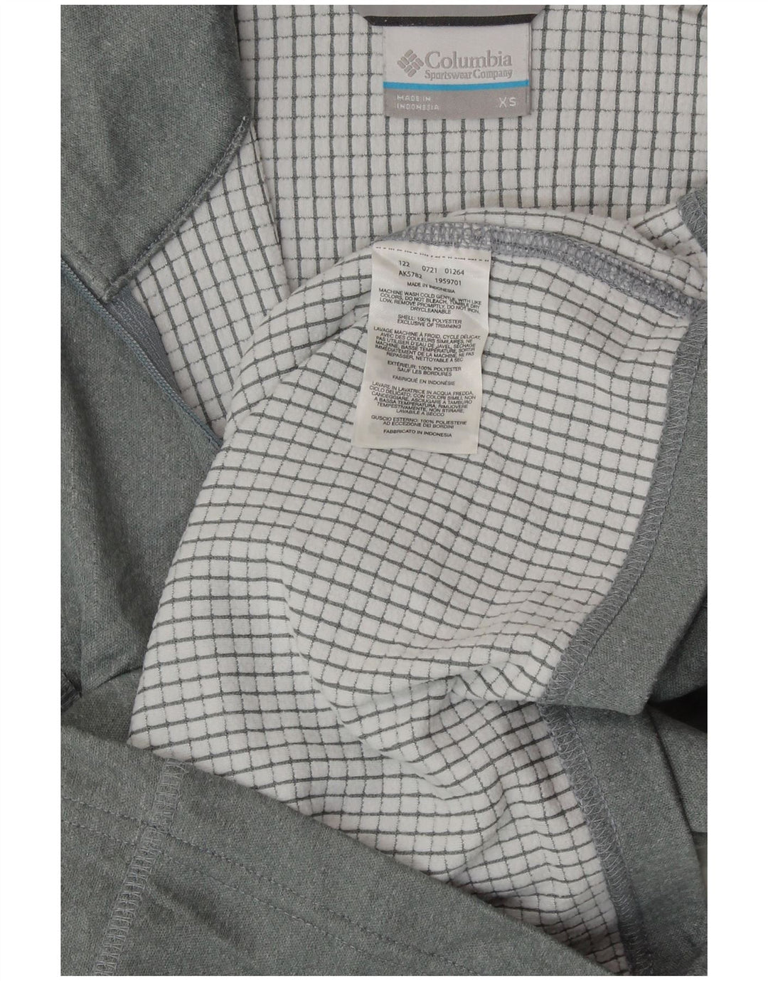COLUMBIA Mens Omni-Wick Zip Neck Pullover Tracksuit Top XS Grey Polyester