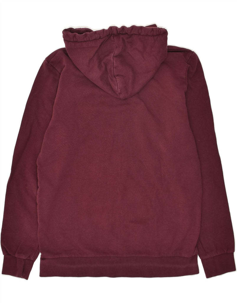 JACK & JONES Mens Graphic Hoodie Jumper Large Burgundy Cotton | Vintage Jack & Jones | Thrift | Second-Hand Jack & Jones | Used Clothing | Messina Hembry 