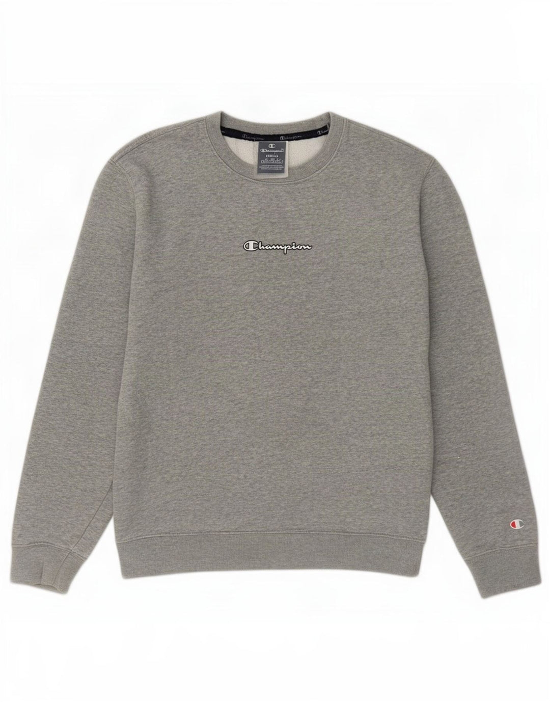 Champion Mens Sweatshirt Jumper Small Grey Flecked Cotton