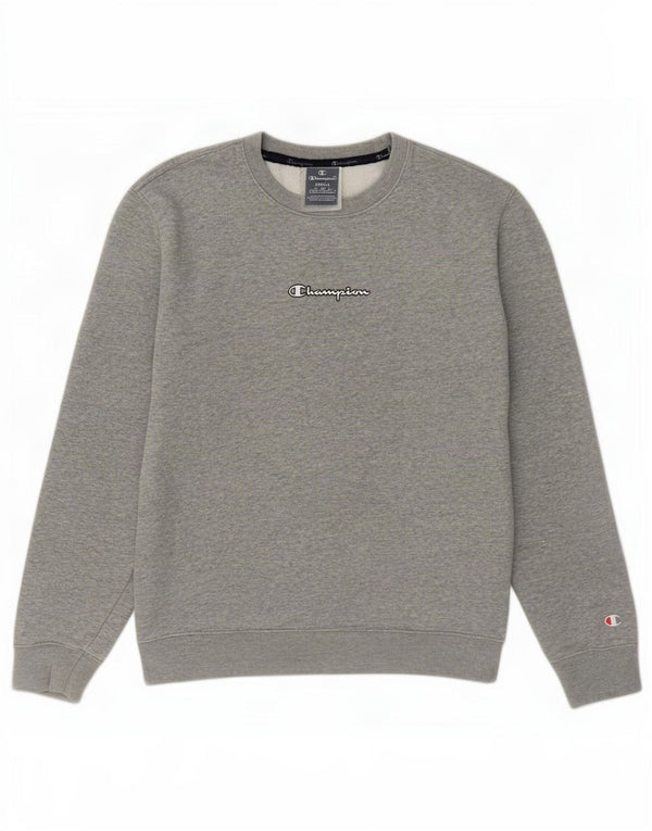 Champion Mens Sweatshirt Jumper Small Grey Flecked Cotton