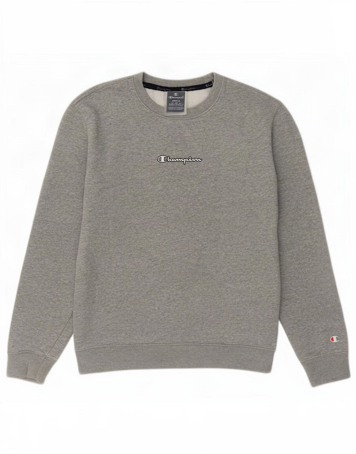 Champion Mens Sweatshirt Jumper Small Grey Flecked Cotton