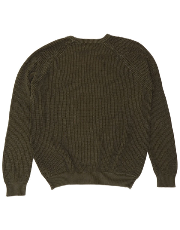 Refrigiwear Mens Crew Neck Jumper Sweater 2XL Khaki Cotton