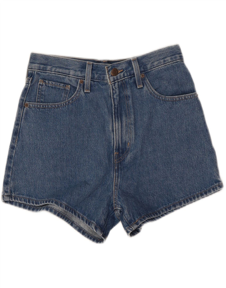 Levi's Womens Mom High Waist Denim Shorts W28 Medium Blue Cotton
