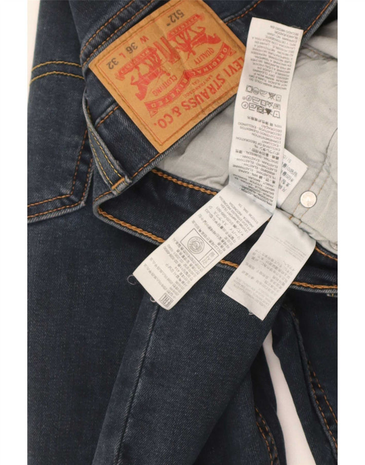 Levi's Womens 512 Slim Tapered Jeans W36 L32 Blue Cotton