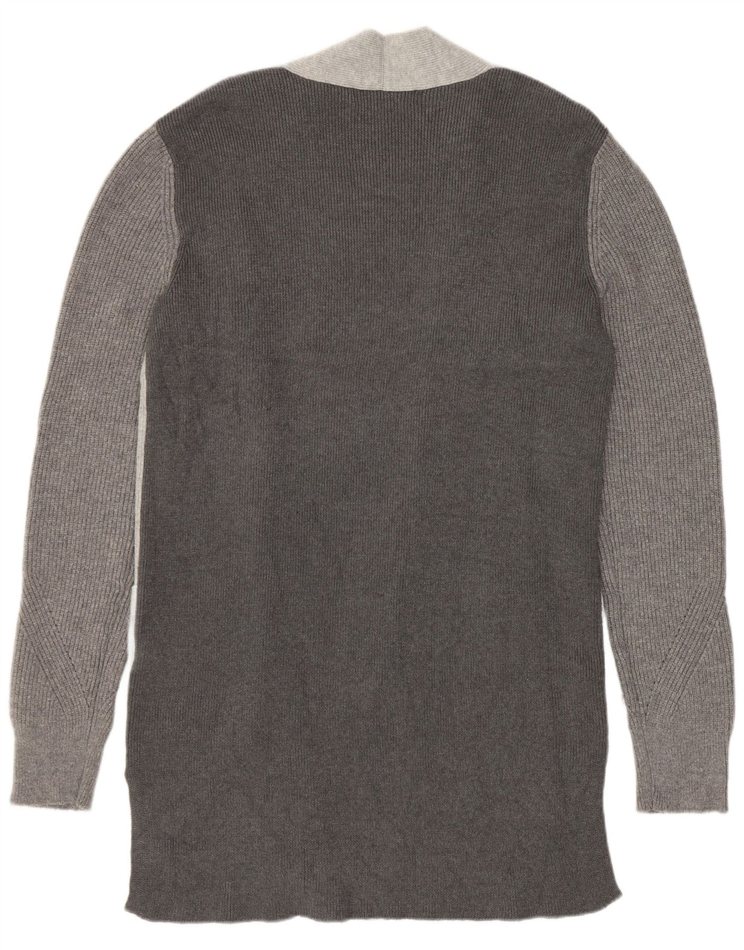 Marks & Spencer Womens Longline Cardigan Sweater UK 10 Small Grey