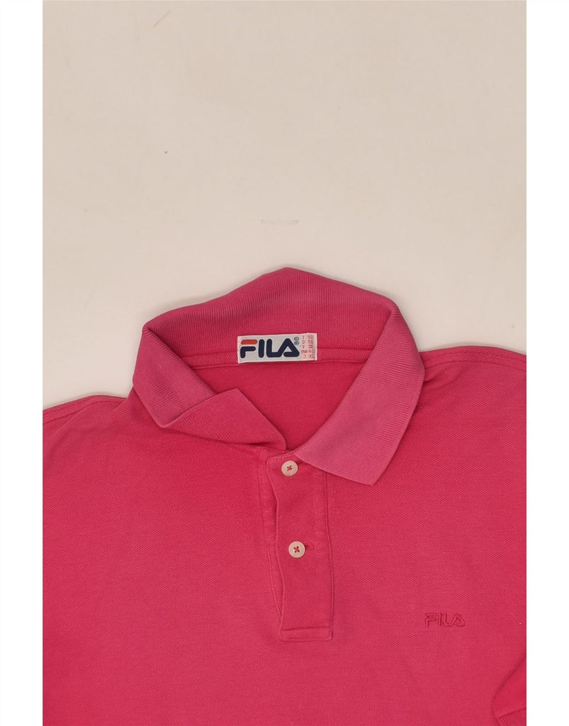 FILA Mens Polo Shirt XL Pink Cotton | Vintage Fila | Thrift | Second-Hand Fila | Used Clothing | Messina Hembry 