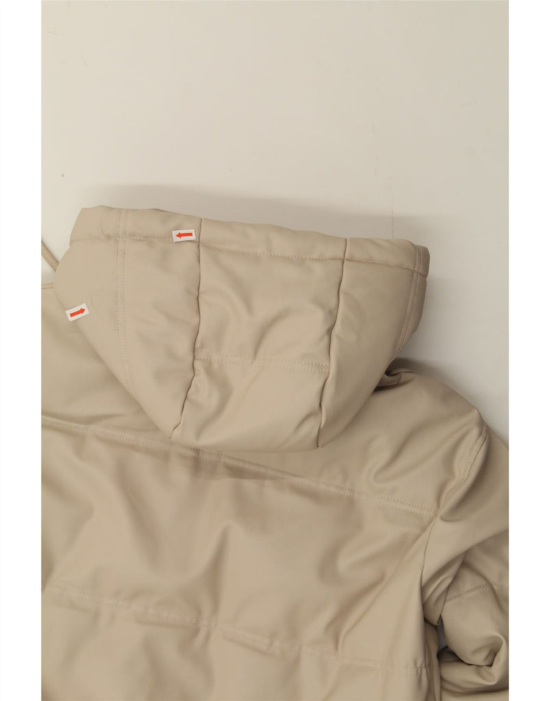 ZARA Womens Crop Oversized Hooded Padded Jacket UK 6 XS Beige Polyester Vintage Zara and Second-Hand Zara from Messina Hembry 