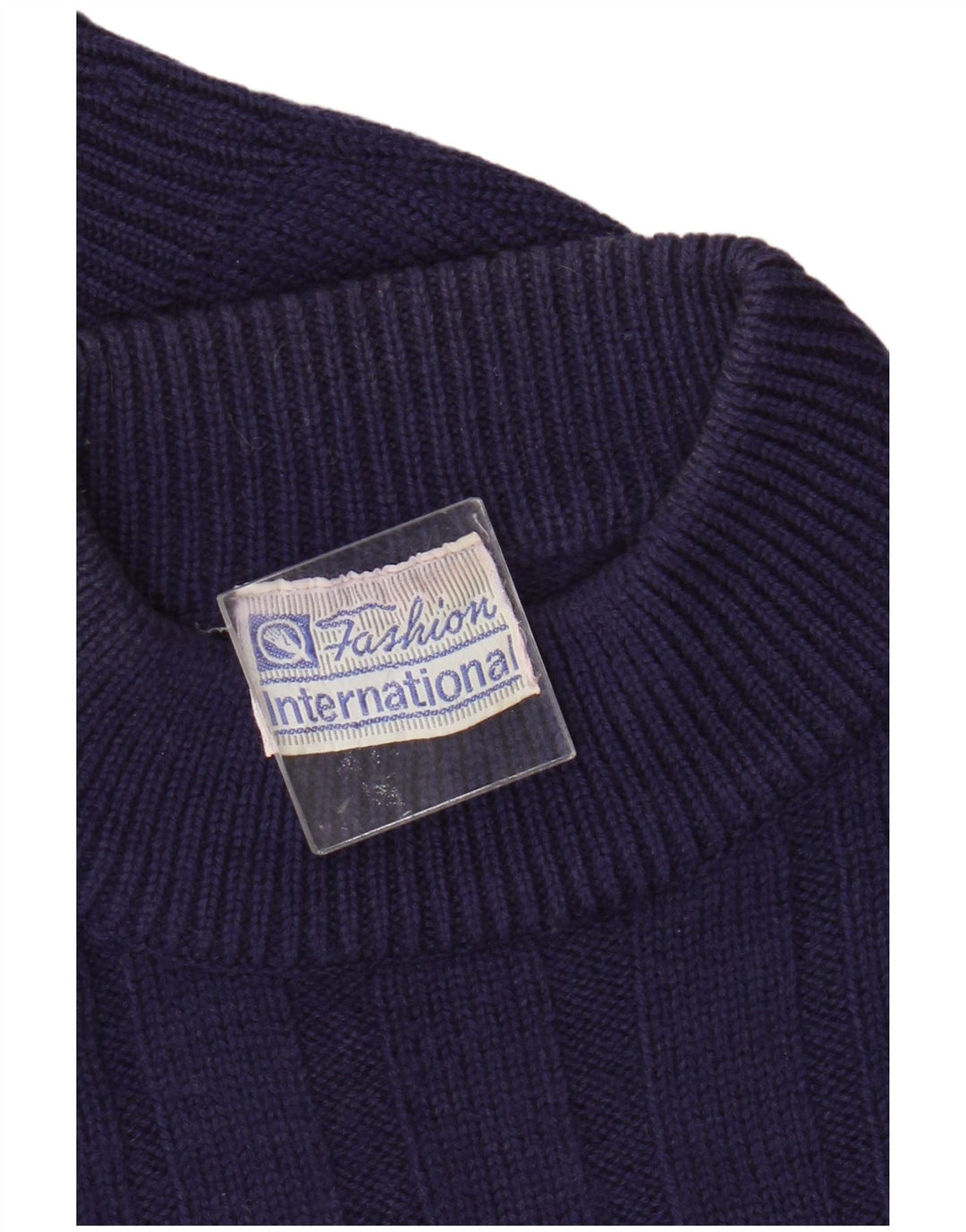 Vintage Mens Crew Neck Jumper Sweater EU 52 Large Purple Wool