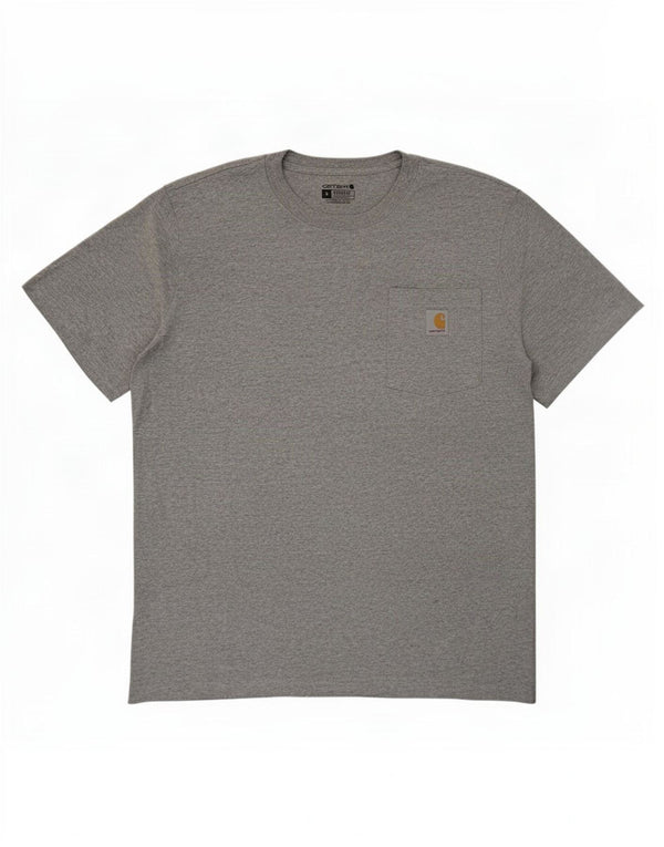 Carhartt Mens Relaxed Fit T-Shirt Top Medium Grey Cotton