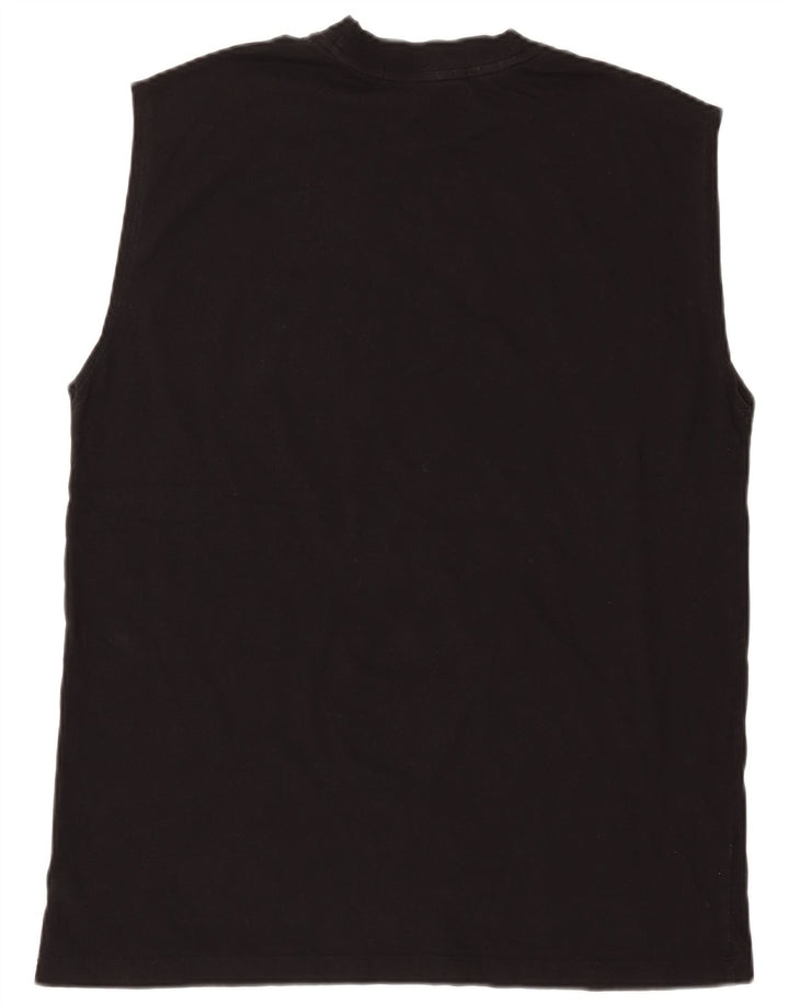 Calvin Klein Jeans Mens Graphic Vest Top Medium Black Cotton