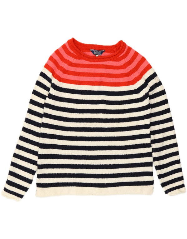 Joules Womens Boat Neck Jumper Sweater UK 10 Small Multicoloured Striped