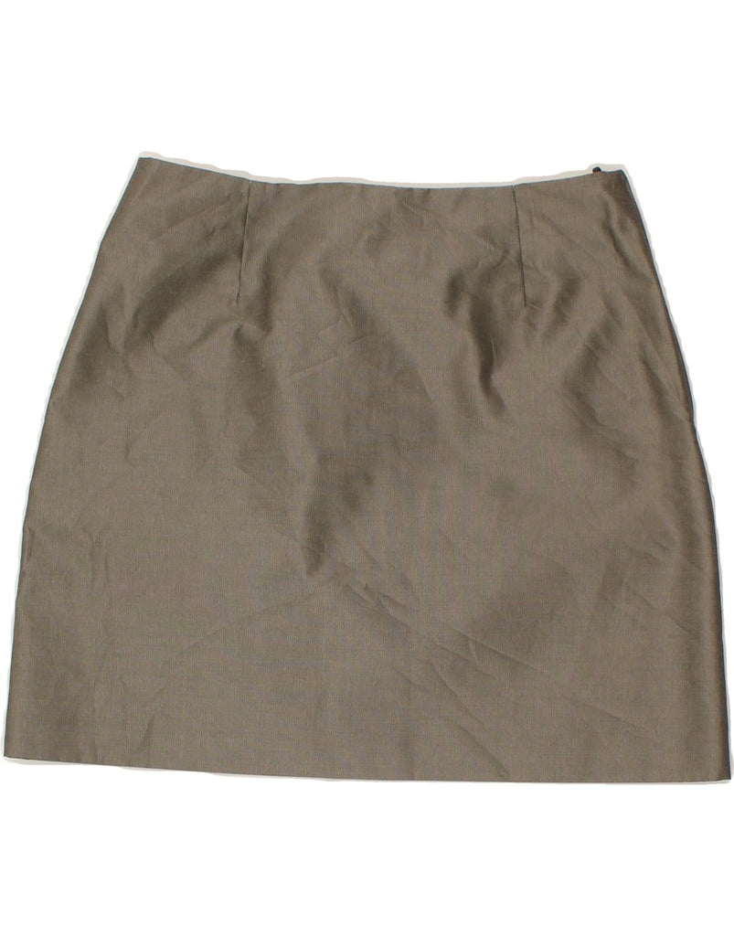 BENETTON Womens Mini Skirt IT 44 Medium W28 Grey Cotton | Vintage Benetton | Thrift | Second-Hand Benetton | Used Clothing | Messina Hembry 