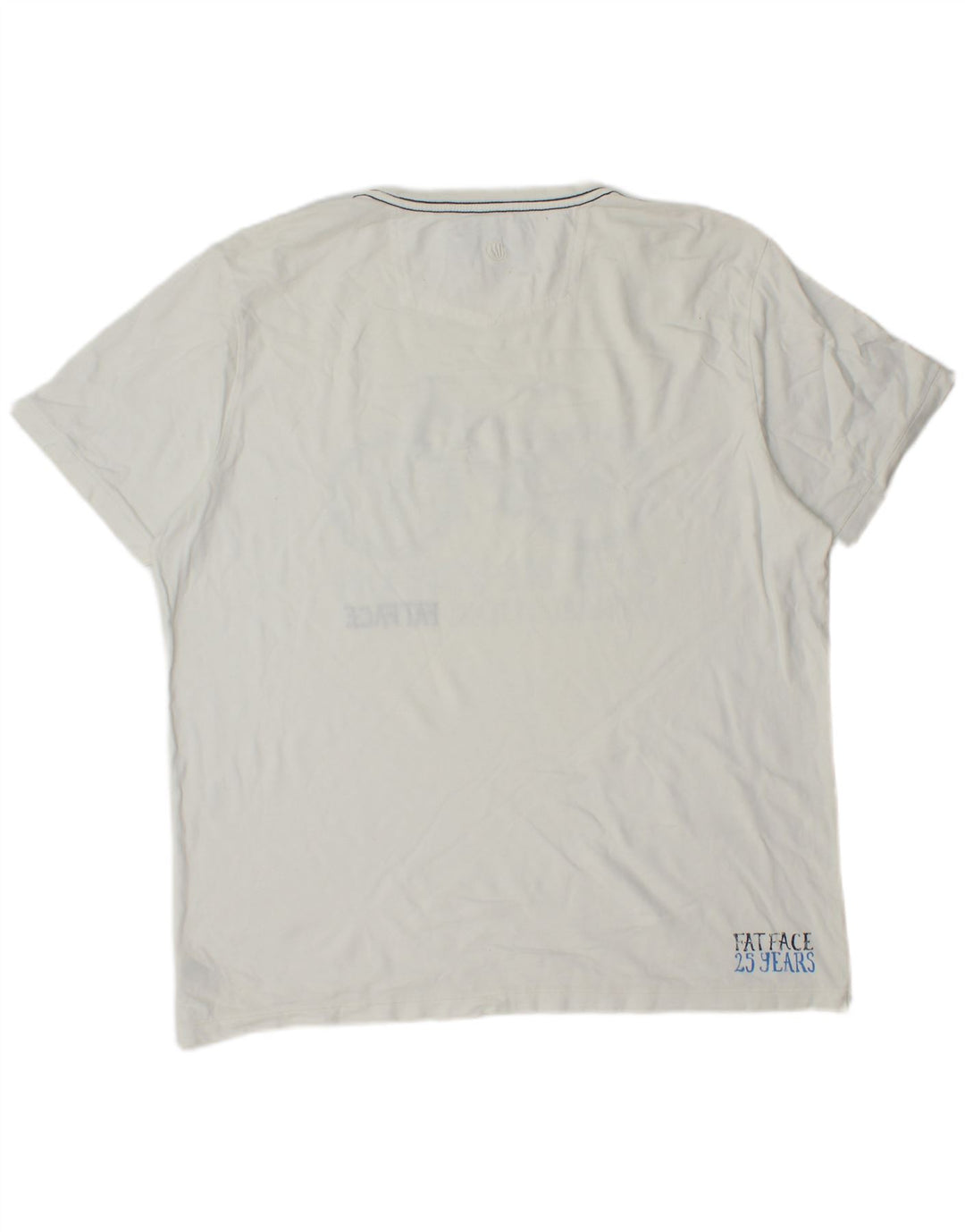Fat Face Mens Graphic T-Shirt Top Large White Cotton