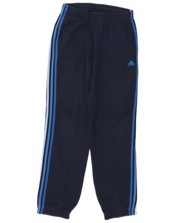 Adidas Mens Tracksuit Trousers Joggers Small Navy Blue Cotton
