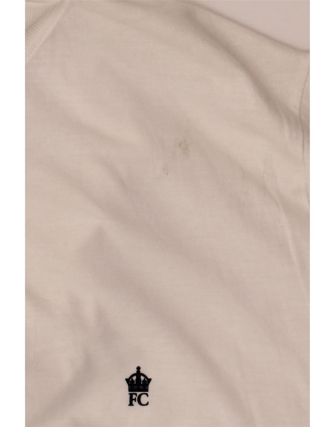 French Connection Mens Polo Shirt Large Off White Cotton