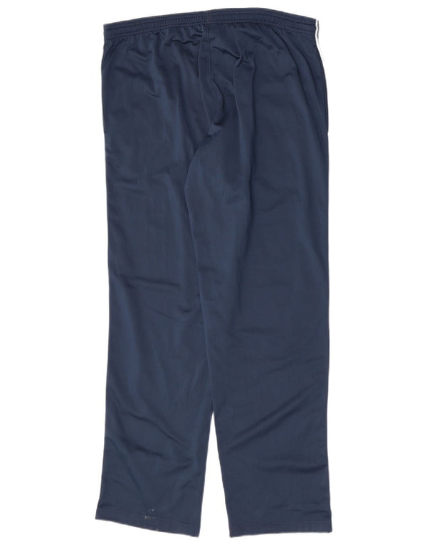 Reebok Mens Tracksuit Trousers Large Navy Blue Polyester