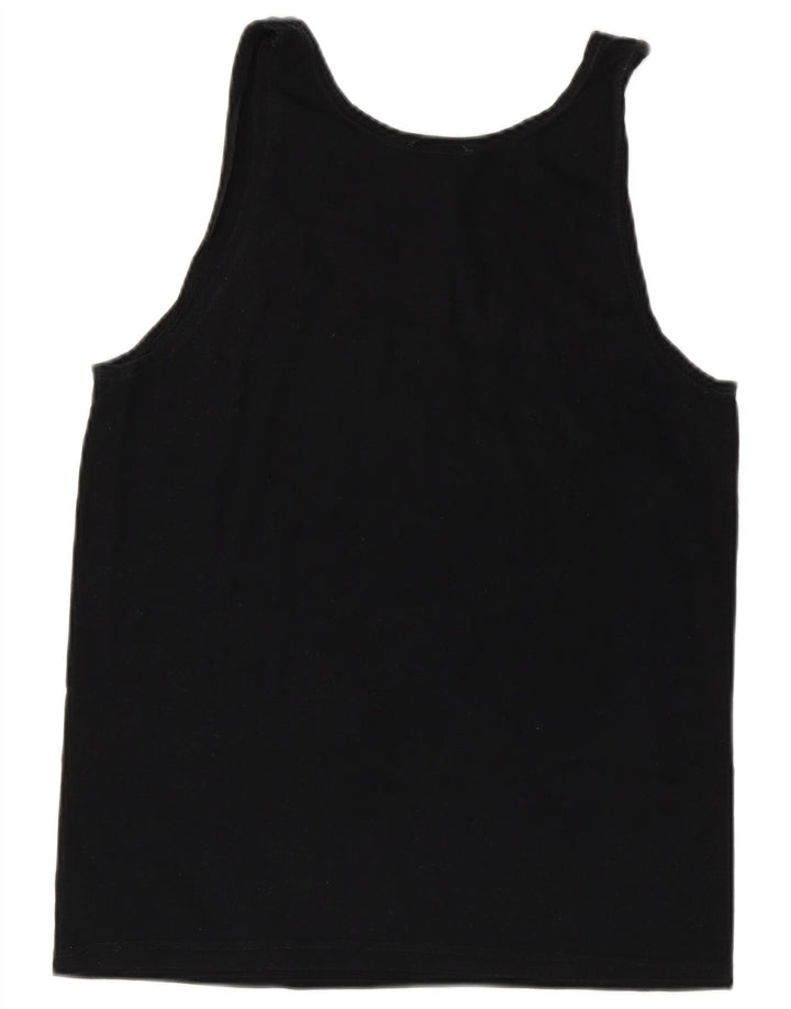 Kappa Womens Vest Top UK 14 Large Black Cotton