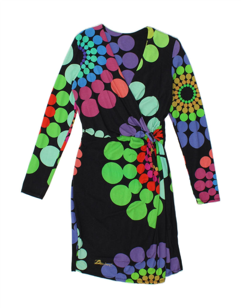 DESIGUAL Womens Abstract Pattern Wrap Dress UK 14 Large Multicoloured Vintage Desigual and Second-Hand Desigual from Messina Hembry 