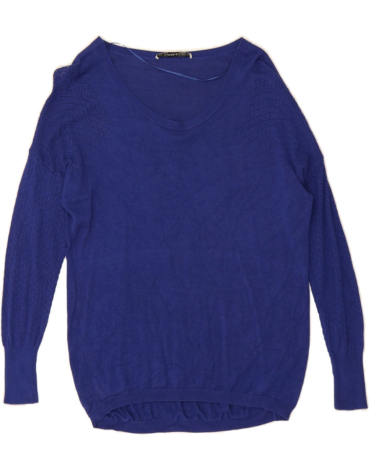 OASIS Womens Boat Neck Jumper Sweater UK 14 Medium Blue Viscose Vintage Oasis and Second-Hand Oasis from Messina Hembry 