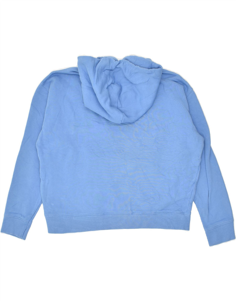 TOMMY HILFIGER Womens Hoodie Jumper UK 14 Medium Blue Cotton | Vintage Tommy Hilfiger | Thrift | Second-Hand Tommy Hilfiger | Used Clothing | Messina Hembry 