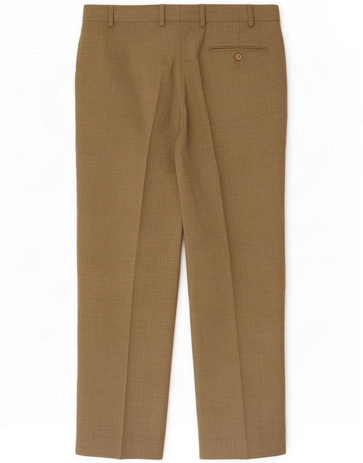 Marks & Spencer Womens Straight Suit Trousers W36 L29 Khaki Polyester