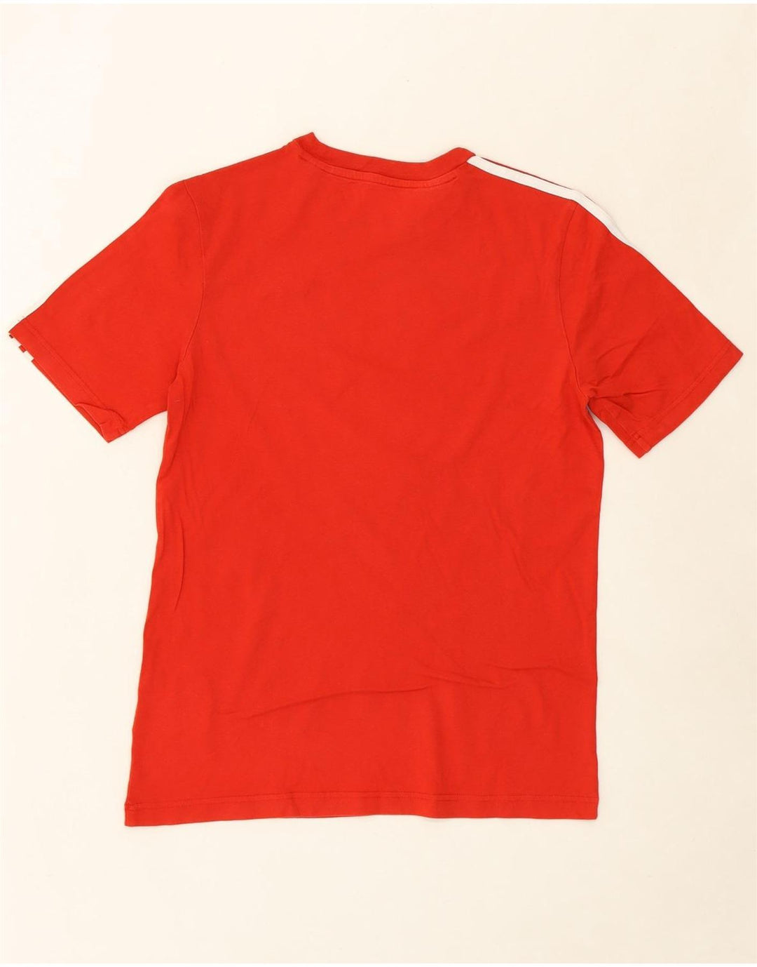 ADIDAS Boys T-Shirt Top 15-16 Years Red Cotton Vintage Adidas and Second-Hand Adidas from Messina Hembry 