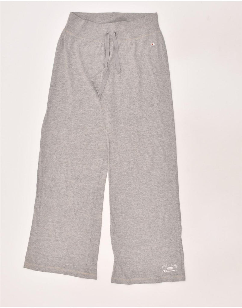 CHAMPION Womens Tracksuit Trousers UK 14 Large Grey Cotton | Vintage Champion | Thrift | Second-Hand Champion | Used Clothing | Messina Hembry 