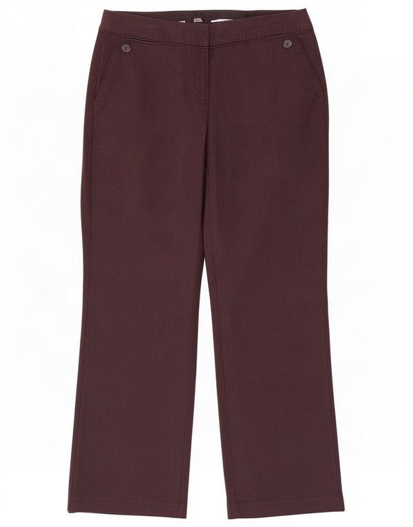 Marks & Spencer Womens Casual Trousers UK 14 Medium W34 L30 Grey