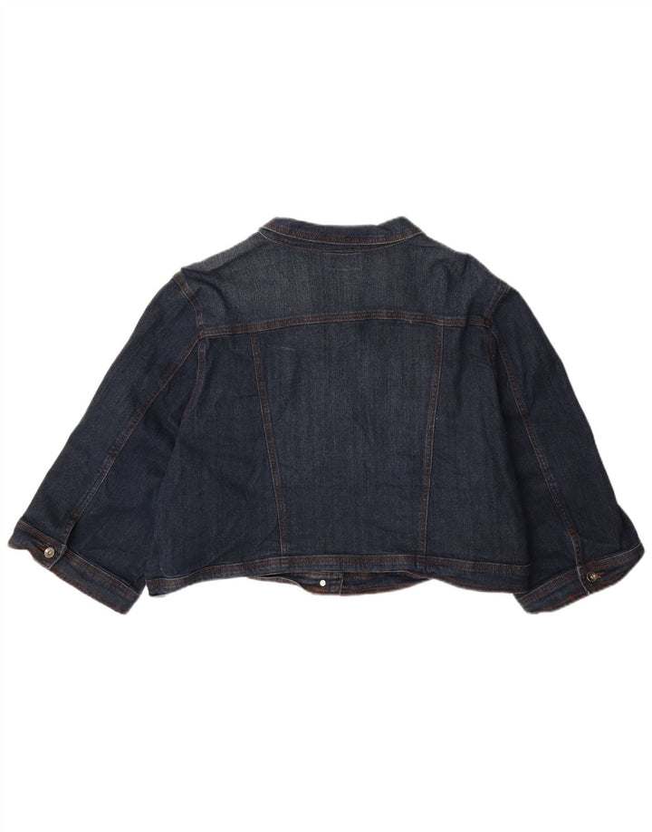 Autograph  Womens Denim Jacket UK 18 XL Navy Blue Cotton