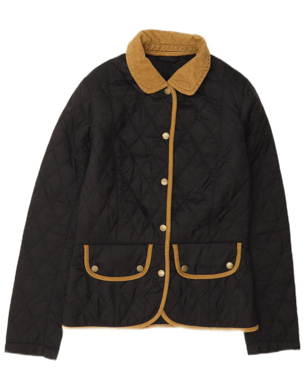 Barbour Womens Quilted Jacket UK 6 XS Grey Colourblock Polyamide