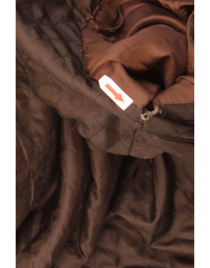 Vintage Mens Suede Jacket IT 48 Medium Brown Leather