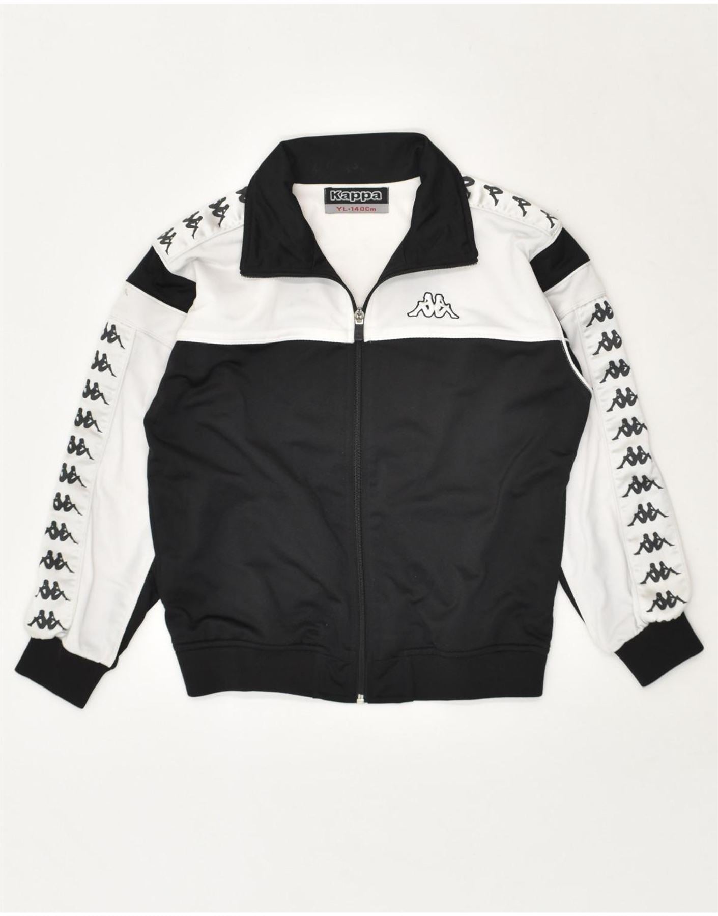 Black and white kappa 2025 tracksuit