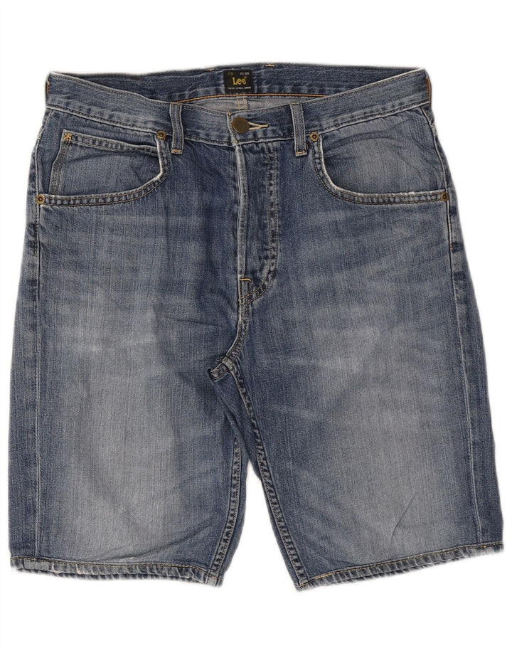 Lee Mens 5 Pocket Short Denim Shorts W30 Medium Blue Cotton