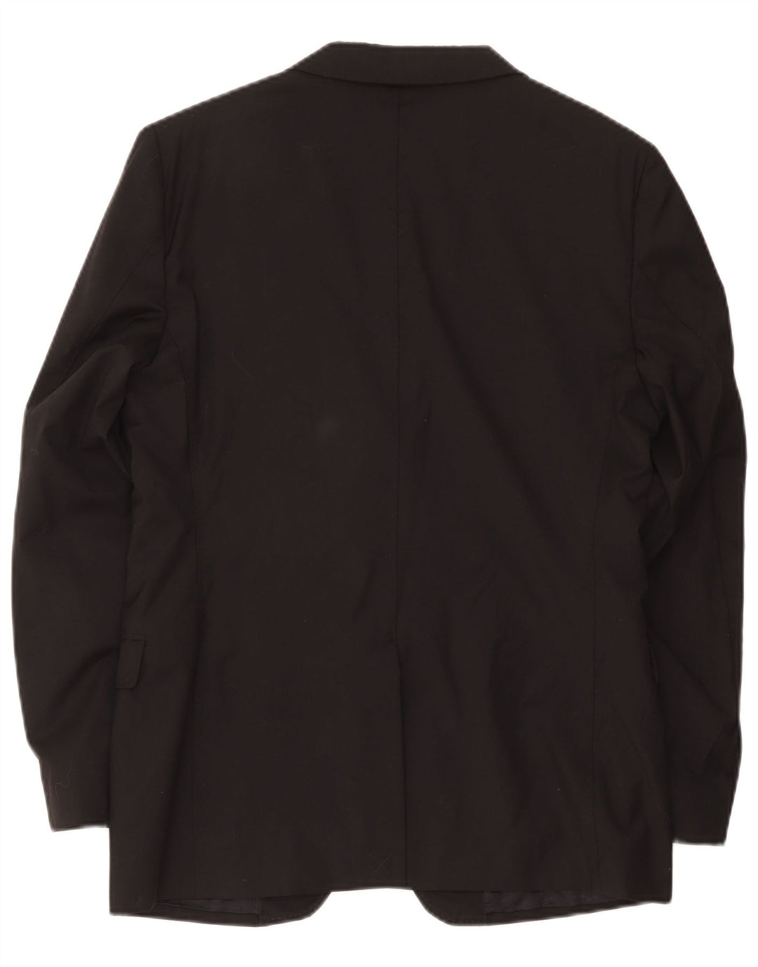 Massimo Dutti Mens 2 Button Blazer Jacket EU 54 XL Black Wool
