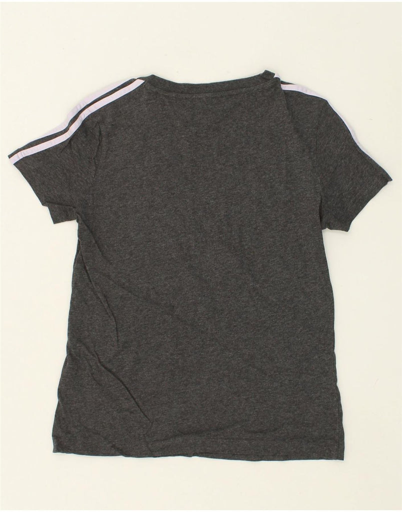 ADIDAS Womens T-Shirt Top UK 12 Medium Grey Flecked Cotton | Vintage Adidas | Thrift | Second-Hand Adidas | Used Clothing | Messina Hembry 