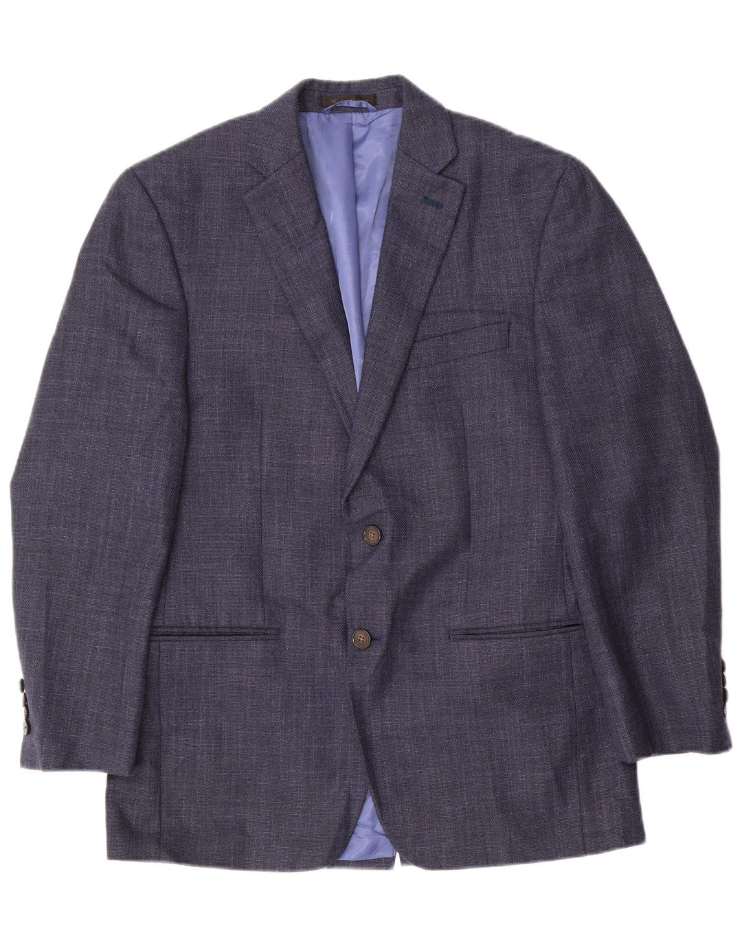 CHAPS Mens 2 Button Blazer Jacket UK 38 Medium Navy Blue Polyester