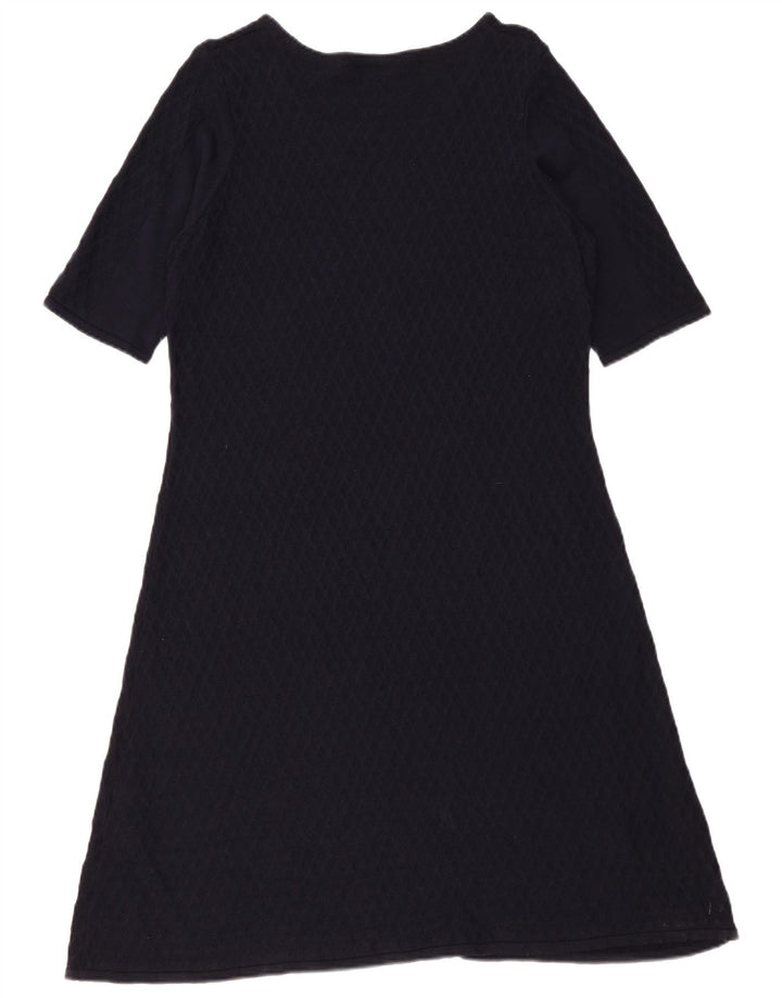 Marks & Spencer Womens A-Line Dress UK 16 Large Navy Blue Viscose