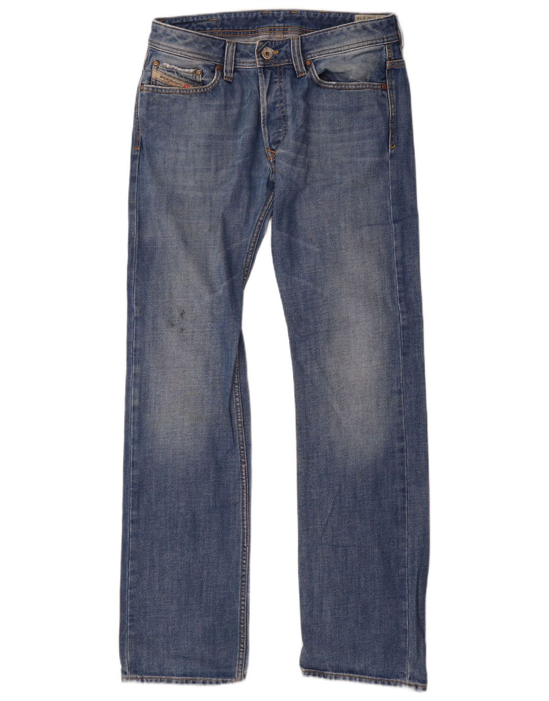 Diesel Mens Viker Straight Jeans W32 L34 Blue Cotton