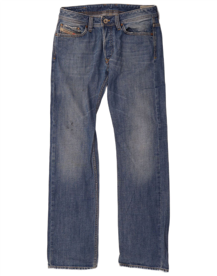 Diesel Mens Viker Straight Jeans W32 L34 Blue Cotton