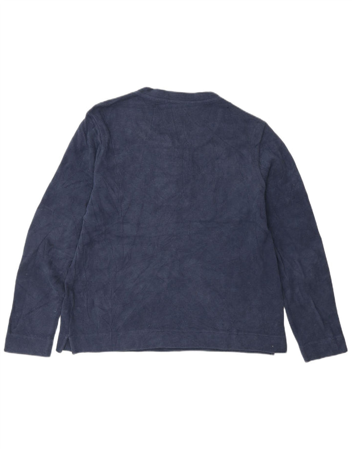 ORVIS Womens Top Long Sleeve UK 14 Medium Navy Blue Cotton