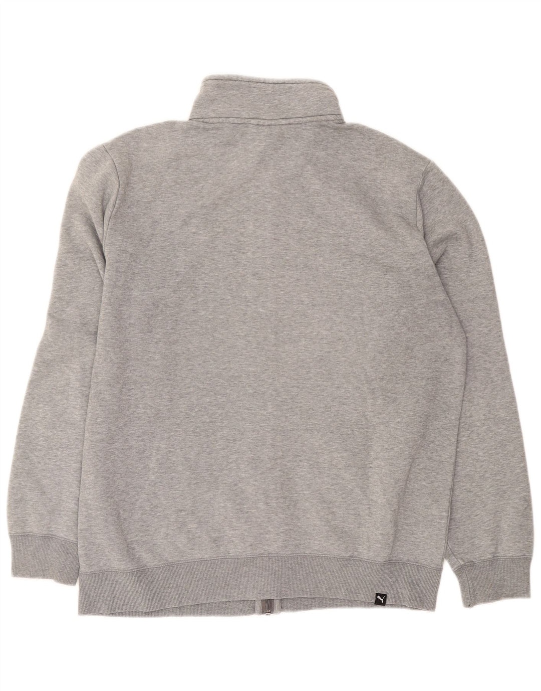 Puma Mens Tracksuit Top Jacket Large Grey Flecked Cotton