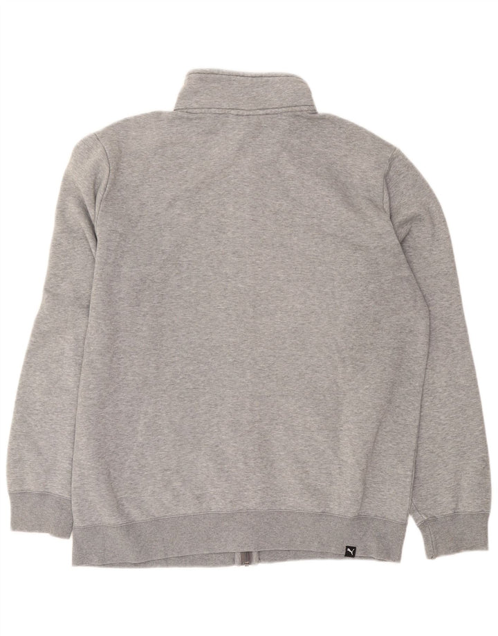 Puma Mens Tracksuit Top Jacket Large Grey Flecked Cotton