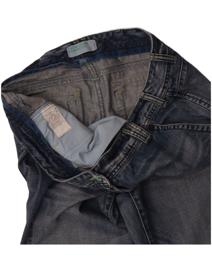 BENETTON Womens Bootcut Jeans IT 48 XL W34 L33 Blue Cotton