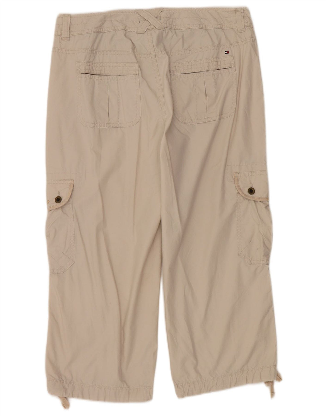Tommy Hilfiger Womens Cargo Capri Trousers US 8 Medium W32 L22 Beige Cotton