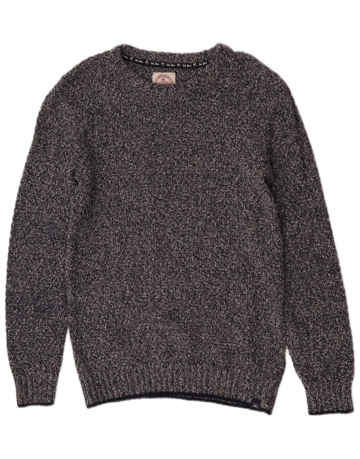 Fat Face Mens Crew Neck Jumper Sweater Medium Blue Flecked Cotton